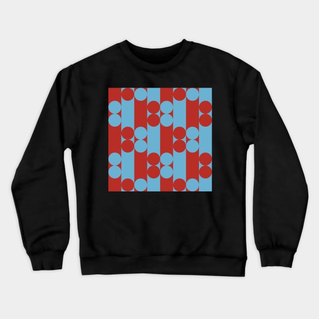 red and blue minimalist abstract art Crewneck Sweatshirt by pauloneill-art